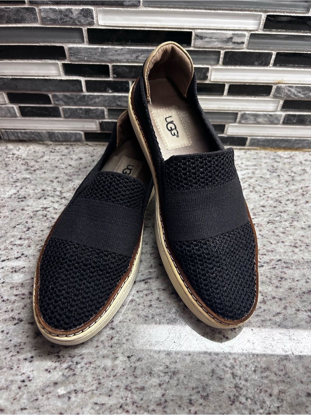 UGG Black Textile weave mesh size 5.5